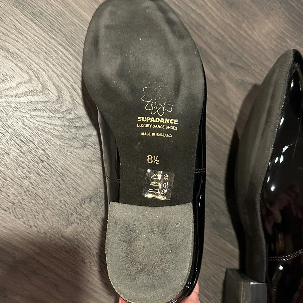 Elegant Black Patent Leather Men's Ballroom Dance Shoes